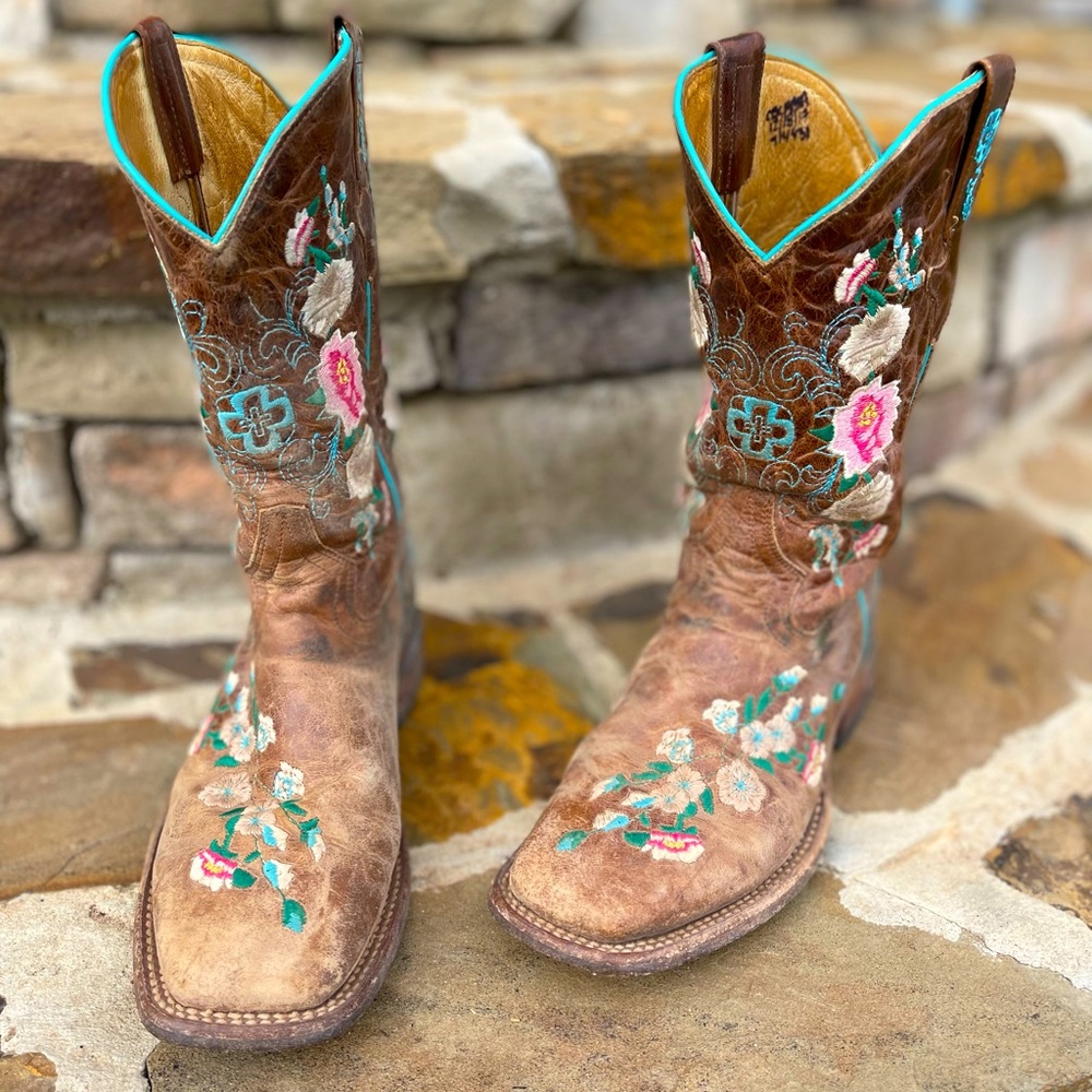 Macie Bean Kids Girls Youth Cowboy Boots Size 3 Cowgirl